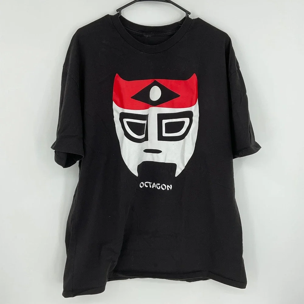 Octagon‎ Wrestler Mask Graphic Black T Shirt Men Large